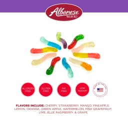Albanese World's Best 12 Flavor Gummi Worms, 7.5 oz Regular Size - Thumbnail 4