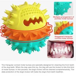 Dog Teething Toys Ball Non Toxic Durable Dog IQ Puzzle Chew Toys for Puppy Small Large Dog Teeth Cleaning/Chewing/Playing/Treat Dispensing Dog Toys - Thumbnail 1