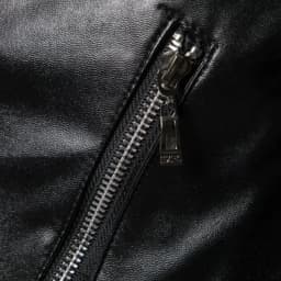 safuny Men's Faux Leather Jacket Stylish Zipper Coat Long Sleeve Windproof able Casual Outwear Winter Fashion Jacket for Outdoor Daily Wear Black XL - Thumbnail 4