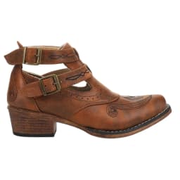 Roper Womens Willa Embroidery Snip Toe Cowboy Ankle Boots - Thumbnail 1