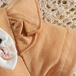 Karoyedx Unisex Newborn Clothes Newborn Baby Girl Summer Outfit Romper Embroidery Ruffle Jumpsuit Infant Waffle Clothes Coffee Size,12-18 Months - Thumbnail 4