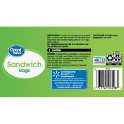 Great Value Double Zipper Sandwich Bags, 300 Count - Thumbnail 9