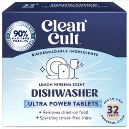Cleancult Dishwasher Pods, Nature-Inspired Ingredients, Lemon Verbena, 32 Count - Thumbnail 1