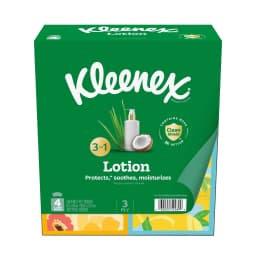 Kleenex Lotion with Coconut Oil 3-Ply Cube Box Facial Tissues, 4 Pack (240 Total Tissues) - Thumbnail 9