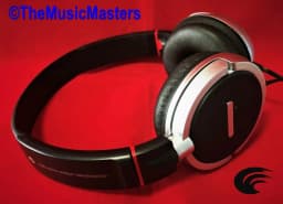 RHEA- Lightweight Adjustable Stereo Headphones Tablet Phone Mp3 Portable Audio Black - Thumbnail 2