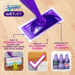 Swiffer Wet Jet Solution Refill, Lavender, 2 x 42.2 fl oz - Thumbnail 2