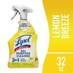(6 pack) Lysol® All Purpose Cleaner Sanitizing and Disinfecting Spray Lemon Breeze Scent, 32 oz, Bottle - Thumbnail 2