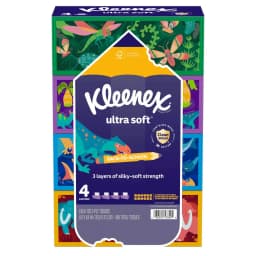 Kleenex Ultra Soft Facial Tissue - Back-to-School Pack - 4pk/120ct - Thumbnail 1