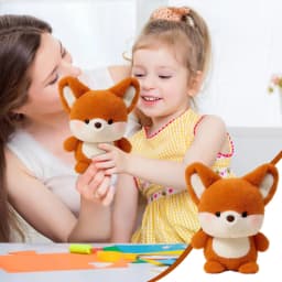 YiJuHui 1pcs Plush Realistic Fox Stuffed Animal Ultra Soft Sleep Aid Anxiety Relief Companion Toy for Adults - Thumbnail 2