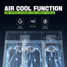 Coolake Commercial Refrigerator and Freezer Combo, 72" W Dual Temperature Zones, 54 Cu.ft 3 Door - Thumbnail 2
