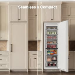 Ca'Lefort 22 Inch Panel Ready Refrigerator,Built-in All Freezer Panel-Ready Fridge,8 Freezer Spaces, for Kitchen & Bar Integration(Panel Not Included) - Thumbnail 9