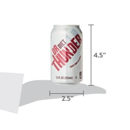 Great Value Dr Thunder Diet Calorie Free Cola Soda Pop, 12 fl oz, 24 Pack Cans - Thumbnail 7