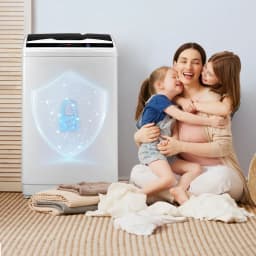 Zimtown Full Automatic Washing Machine, 25 lbs Top Load Portable Washer with Drain Pump - Thumbnail 4