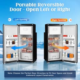 YEAHIBABY Car Refrigerator 93L Black Rv Fridge with Dual Zones and Flexible Installation - Thumbnail 6