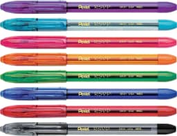 Pentel R.S.V.P. Ballpoint Pen, Medium Point, Assorted Ink Colors, 8 Pack (BK91CRBP8M) - Thumbnail 2