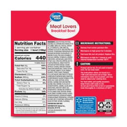 Great Value Meat Lovers Breakfast Bowl, 7 oz (Frozen) - Thumbnail 7