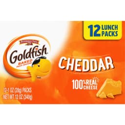 Goldfish Cheddar Cheese Crackers, Snack Packs, 1 oz, 12 Count Multi-Pack Tray - Thumbnail 7