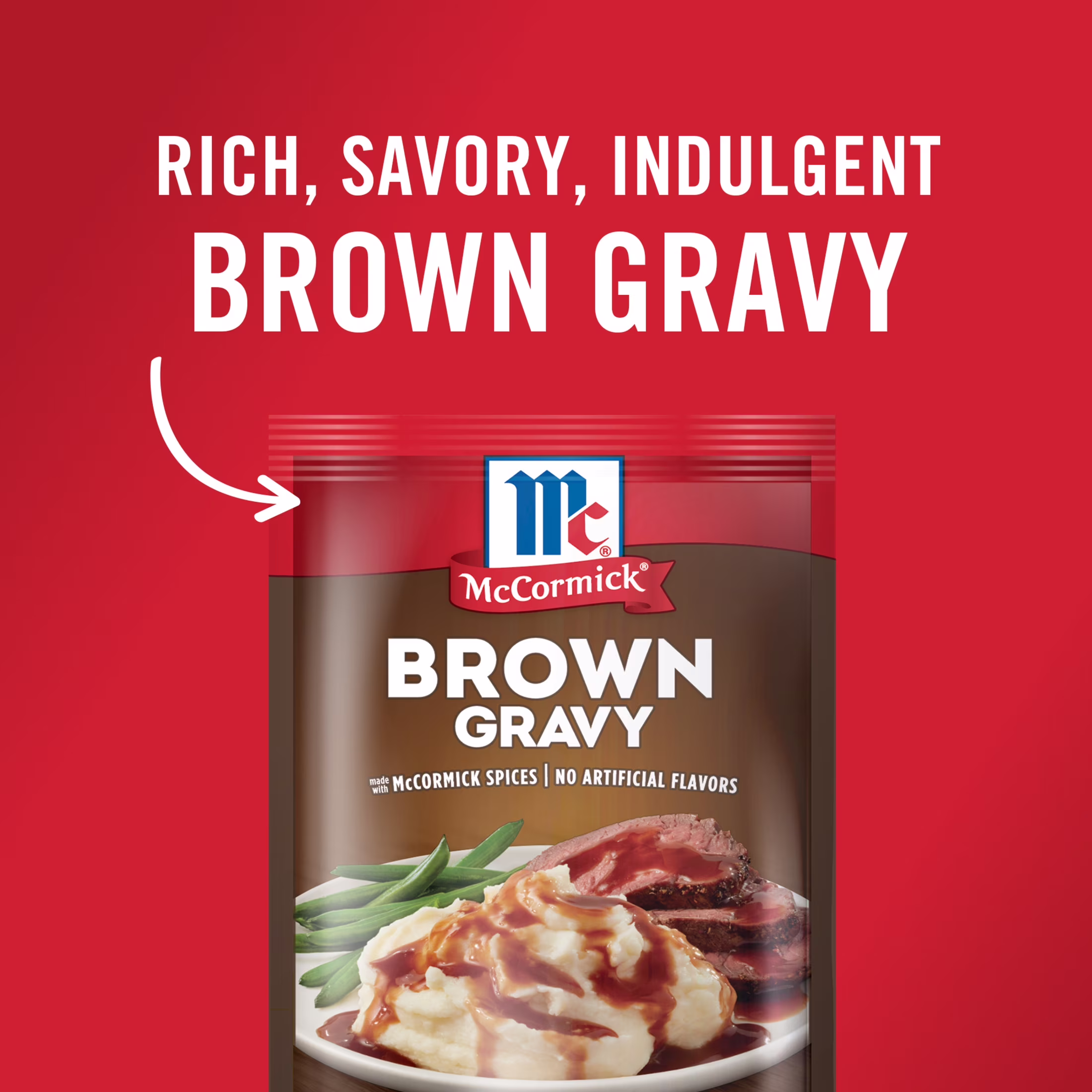 McCormick Brown Gravy Mix, 0.87 oz Packet - Thumbnail 3