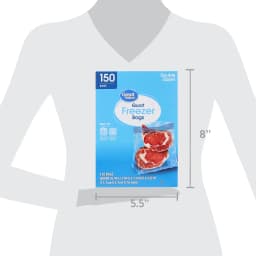 Great Value Double Zipper Quart Freezer Bag, 150 Count - Thumbnail 5