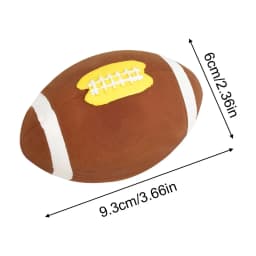 4x2x2in Football Shape Latex Squeaky Dog Toy, Rubber Chew Toy for Small Medium Breed to Fetch And Toss, Easy to Clean After Play, Pet Toy for Home - Thumbnail 2