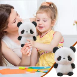 YiJuHui 1pcs Plush Panda Stuffed Animal Ultra Soft Realistic Toy for Sleep Anxiety Relief Stress Comfort Cuddly Companion Gift - Thumbnail 2