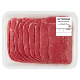 Thin Sliced Bottom Round Beef Steak, 8 per Tray, Fresh, 0.34 - 2.0 lb - Thumbnail 1