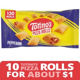 Totino's Pizza Rolls, Pepperoni Pizza Flavored, Frozen Appetizers, 130 Rolls, 63.5 oz - Thumbnail 1