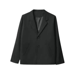 Maoxin Men's Coats and Jackets Men's Solid Color Leather Suit Fashionable No Iron Plus Leather Suit Black S - Thumbnail 5