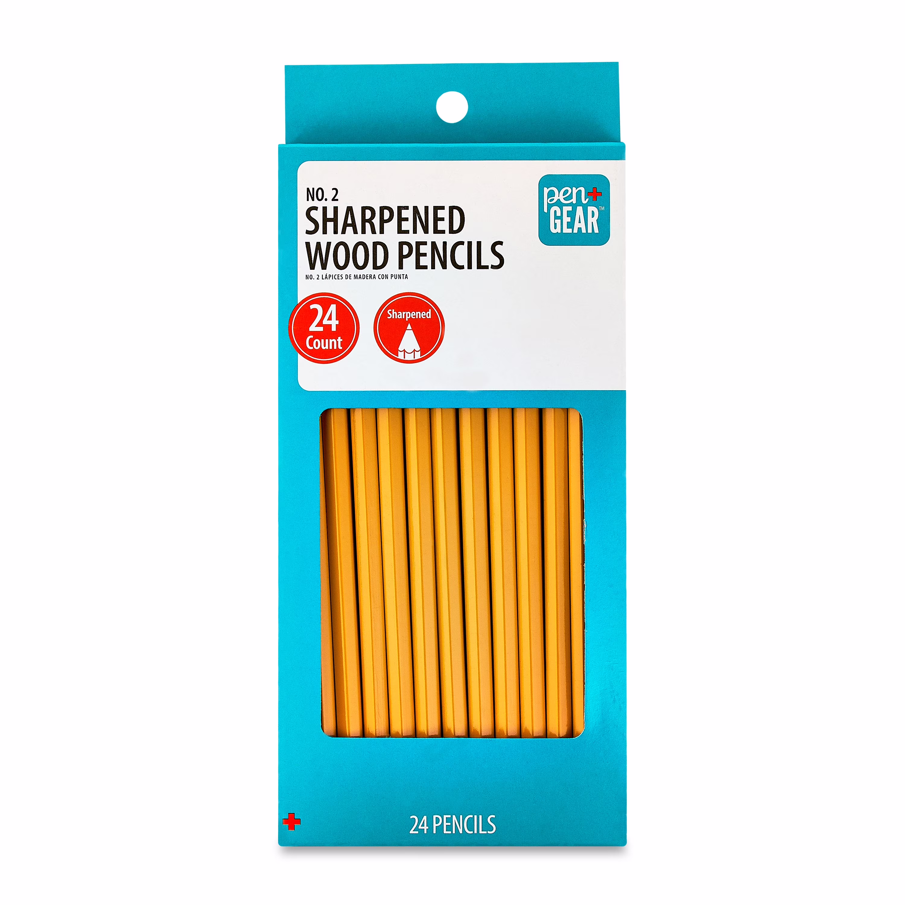 Pen+Gear #2 HB Sharpened Wood Pencils, Yellow, 24 Count - Thumbnail 1