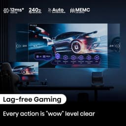 Restored Hisense C2 Pro, Triple Laser Smart Portable Projector, 4K UHD, 2,600 Lumens, 65” – 300”, Dolby Vision - Thumbnail 3