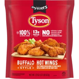 Tyson Any'tizers Buffalo Style Hot Wings, Bone-in, 22 oz (Frozen, Fully Cooked) - Thumbnail 12