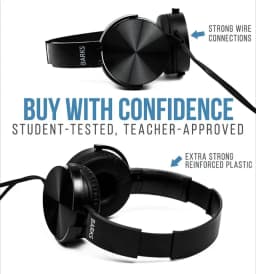 RHEA- Classroom Headphones - On-Ear Premium Student Headphone - Thumbnail 2