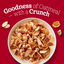 Oatmeal Crisp Heart Healthy Cereal, High Fiber Cereal Made with Whole Grain, 19.7 oz - Thumbnail 2