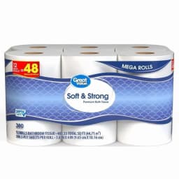 CIRCLE- Soft Strong 2-Ply Toilet Paper Mega Roll 12 Count Septic Safe Absorbent Domestic - Thumbnail 3