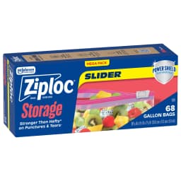 Ziploc® Brand Storage Slider Gallon Bags, Power Shield™ Technology, Expandable Bottom, 68 Count - Thumbnail 11
