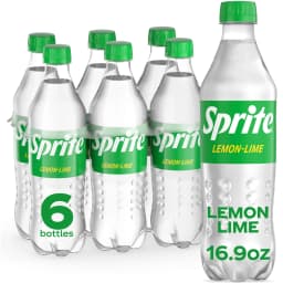 Sprite Lemon-Lime Caffeine Free Soda Pop Bottles, 16.9 fl oz, 6 Pack - Thumbnail 1