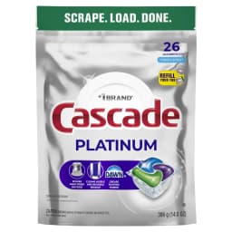 Cascade Platinum Dishwasher Pods, Dishwasher Detergent Soap Tabs, Fresh, 26 Count - Thumbnail 2