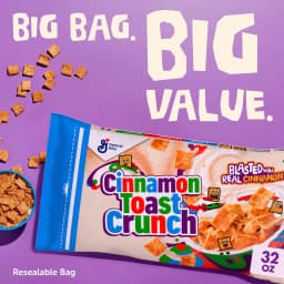 Cinnamon Toast Crunch Breakfast Cereal, Crispy Cinnamon Cereal, Value Bag, 32 oz - Thumbnail 5