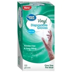 Great Value Disposable Vinyl Gloves, 100 Count - Thumbnail 2
