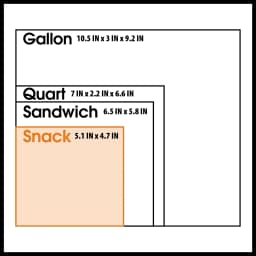 (4 pack) Great Value Fresh Seal Square Snack Bags, 200 Count - Thumbnail 4