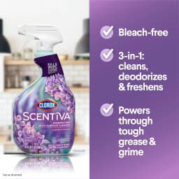Clorox Scentiva Disinfecting Multi-Surface Cleaner Spray, Lavender & Jasmine, 32 fl oz - Thumbnail 5