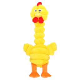 Vibrant Life Yellow Long Neck Chicken Plush Dog Toy with Squeaker, Chew Level 3 - Thumbnail 1