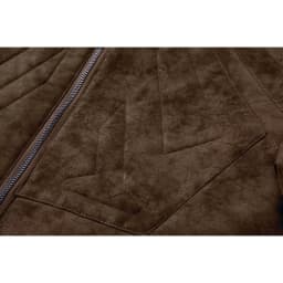 Men's Faux Leather Moto Jacket with Stand Collar, Metal Zipper, Casual Outerwear for Outdoor Wear, Slim Fit Short Coat - Thumbnail 8