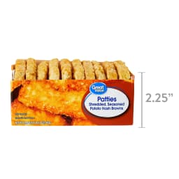 Great Value Seasoned Potato Hash Brown Patties, Shredded, 22.5 oz, 10 Count (Frozen) - Thumbnail 6
