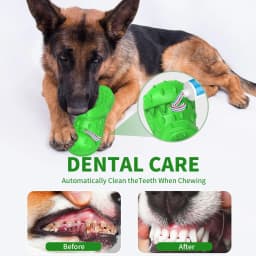 PcEoTllar Dog Toys for Aggressive Chewers Large Breed, Slipper Shape Squeaky Dog Chew Toys for Aggressive Chewers Puppies Medium Large Dogs, Green - Thumbnail 3