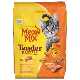 Meow Mix Tender Centers Dry Cat Food, Salmon & White Meat Chicken Flavors, 26 lb Bag - Thumbnail 1