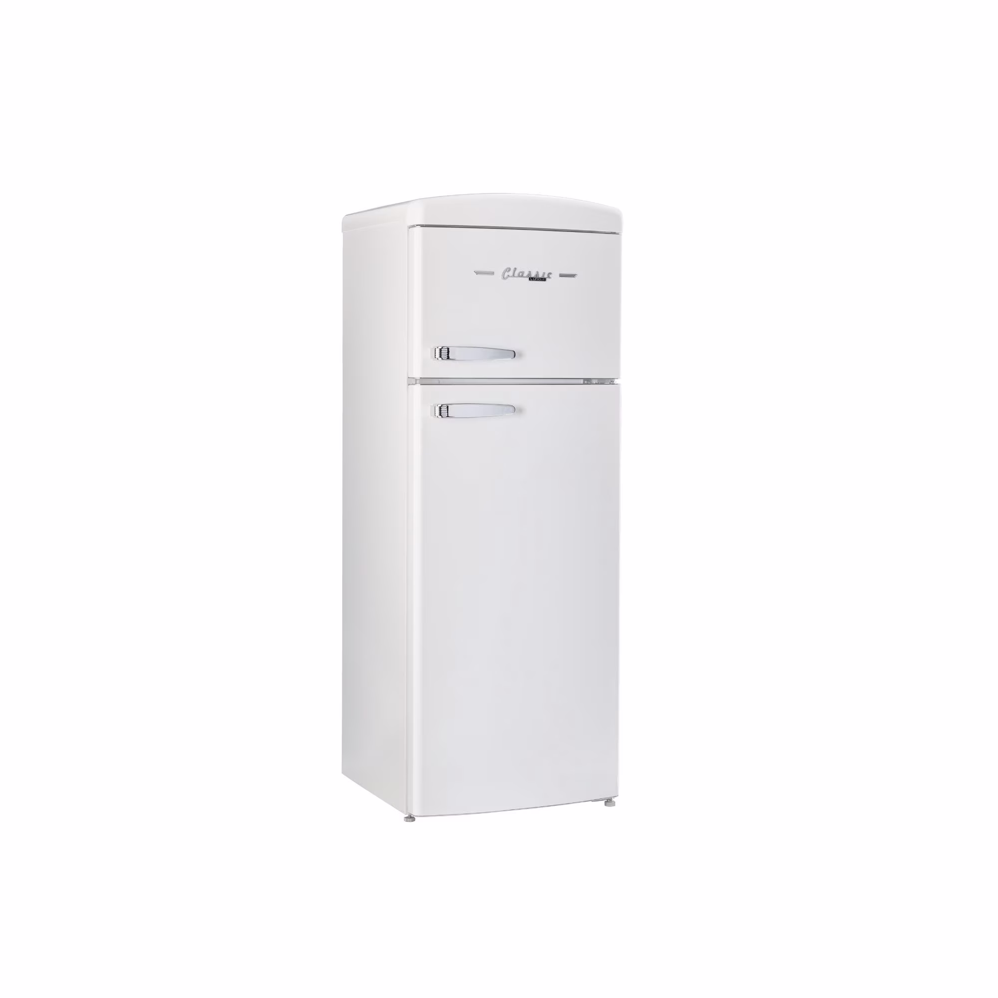 Classic Retro 7.5 cu ft Top Mount Refrigerator in Marshmallow White - Thumbnail 2