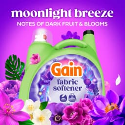 Gain Liquid Laundry Fabric Softener and Conditioner, Moonlight Breeze Scent, 140 fl oz, 190 Loads - Thumbnail 5