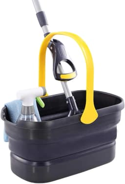 Eyliden Collapsible Plastic Bucket with Handle, 10L Capacity, Black, Utility Storage and Cleaning Pail - Thumbnail 3