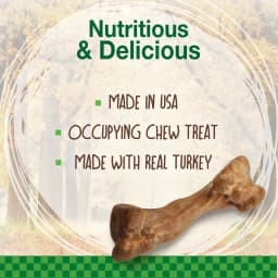 Nylabone Healthy Edibles Wild Dog Treats for Puppies, Puppy Training Treats, Turkey Flavor Dog Bones, Small - Up to 30 lbs. (4 Count) - Thumbnail 2